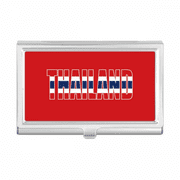 Thailand Country Flag Name Business Card Holder Case Pocket Box Wallet