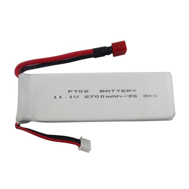 11.1V 2700Mah Lithium Battery For Feilun Ft012 Remote Control Speedboat High Capacity T Plug Lipo Battery Rc Boat Upgrade Part 4.3X1.3X0.9 Inches