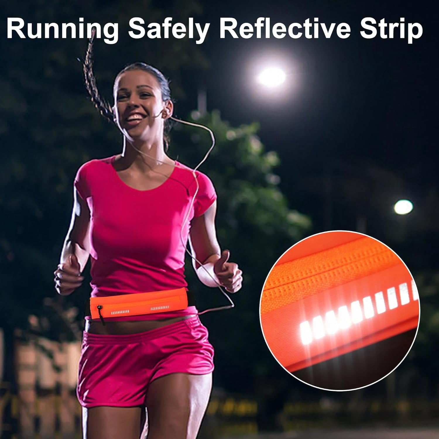Running Belt Fanny Pack for Men and Women Slim Running Bag Phone Holder Runner  Belt Running Essentials Workout Fitness Orange