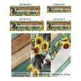 thumbnail image 6 of Kitchen Valances for Window, Farm Cow Sunflower Light Filtering Rod Pocket Valance Curtain, Teal Brown Wood Board &nbsp;Short Curtains Window Topper for Bedroom Bathroom Living Room 42x12in, 6 of 9