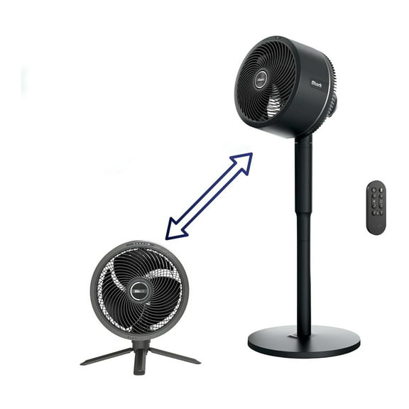 Restored Shark FlexBreeze Portable Pedestal Tabletop Fan - Black (Refurbished)
