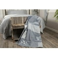 thumbnail image 2 of VHC Brands Sawyer Mill Blue Farm Animal Quilted Reversible Ticking Stripe Cotton Throw for Couch 60x50 Bedding Accessory, 2 of 4