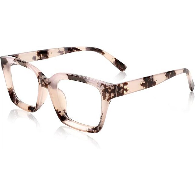 Gafas clásicas rectangulares transparentes con lentes más gruesas para mujeres y hombres B2461