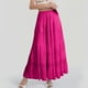 thumbnail image 2 of Falda larga fluida de gasa blanca para mujer: falda boho de verano con cintura elástica y pliegues en línea A, tejido de poliéster, tallas S-XXL, 2 of 4