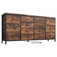 thumbnail image 4 of Mueble Recibidor 2 en 1 con Tomas Integradas – Cómoda de 14 Cajones y Soporte para TV 63" para Sala o Dormitorio - Color Tabby, 4 of 8