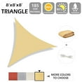 thumbnail image 2 of IC ICLOVER 8' x 8' x 8' Sun Shade Sail Canopy Triangle UV Block Sunshade for Outdoor Patio Garden Carport Backyard - Sand, 2 of 8