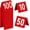 Red Background, variant on 100 Pcs Acrylic Table Numbers 1-100 Double Sided Minimalist Restaurant Wedding Table Tent Cards for Party Event Banquets Wedding Reception, 2.5 x 2 x 1.6 Inch(Black Number)