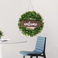 thumbnail image 3 of Wreath Door Sign Simulation Green Plant Wall Window Party Wedding Hanging Ornament Farmhouse Wreaths Christmas Decoration Welcome Sign Home Decoration, 3 of 8