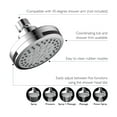 thumbnail image 5 of Design House Eastport II Modern 5-Function Bathroom Shower Head, Polished Chrome, 5 of 12