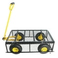 thumbnail image 4 of Sesslife 660lbs Collapsible Wagon, Beach Carts with Big Wheels, Heavy Duty Folding Utility Garden Wagon, Portable Grocery Cart, All Terrain Universal Wheels Wagon Cart, JA4056, 4 of 9