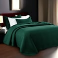 thumbnail image 4 of IR Imperial Rooms 2-Piece Bedspread Microfiber Reversible Quilt Set with Pillow Sham, Twin, Emerald Green, 4 of 12