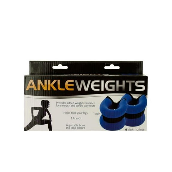 Kole Imports OS939-12 19 lbs, 1 Pound Adjustable Ankle Weights -Pack of 12