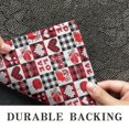 thumbnail image 6 of Red and Black Christmas Love Pattern Door Rugs,Washable Non Slip Door Mats Indoor,Decorative Door Mats,Entry Mat Indoor for Entrance,Bedroom,Kitchen,Bathroom,16"x24", 6 of 6