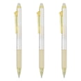 thumbnail image 1 of Uxcell 3Pcs Erasable Gel Pens, 0.7mm Glitter Retractable Fine Point Heat Erasable Scented Pens Smooth Writing Markers with Strawberry Scent for Scrapbooking Painting Writing, Light Yellow, 1 of 7