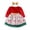 Red, variant on Kids' $10 Under Christmas Outfit Baby Girls Lace Long Sleeve Dresses Print Skirt Xmas Dress Headband Kids Christmas Gift Save Big