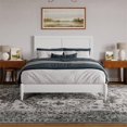 thumbnail image 2 of Berkshire Queen Wood Low Profile Platform Bed in White, 2 of 13