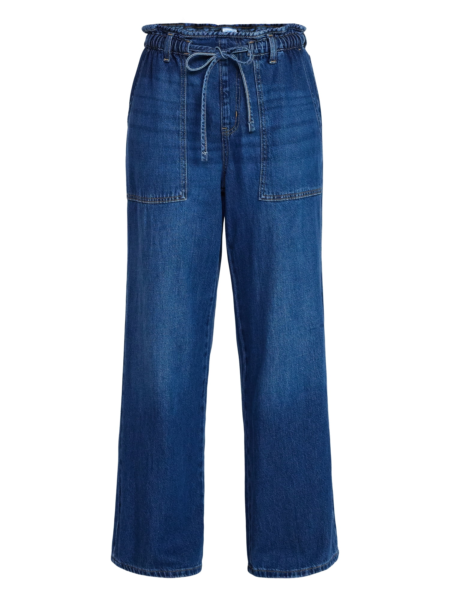Scenario Women's Pull On Wide Leg Jeans, 30" Inseam, Sizes XS-XXXL