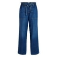 thumbnail image 5 of Time and Tru Women's Pull On Wide Leg Jeans, 30" Inseam, Sizes XS-XXXL, 5 of 5