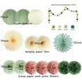 thumbnail image 2 of Sage Green Party Decorations, Boriyuan Paper Lanterns Tissue Paper Pompoms Paper Fan Circle Dots Garland for Birthday Engagement Bridal Shower Wedding Garden Party Supplies, 2 of 8