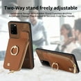 thumbnail image 5 of Nalacover Case for Samsung Galaxy S20+ Wallet Case with Card Holder & Zipper Pocket, 360° Rotation Ring Kickstand Premium PU Leather Cover, Shockproof Magnetic Button Flip Stand Phone Case,Brown, 5 of 9