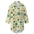 thumbnail image 4 of Xoenoiee Green Hat Shamrock Horseshoe Print Swimsuit Cover Up for Women 2026 Button Down Shirt V Neck Long Sleeve Beach Cover Ups St. Patrick's Day Vacation Outfit with Pockets, S, 4 of 7