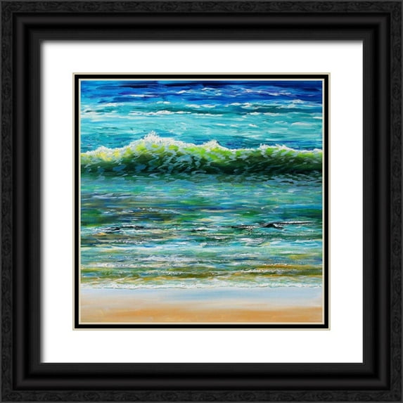 Francis, Sandra 12x12 Black Ornate Wood Framed with Double Matting Museum Art Print Titled - A Wave