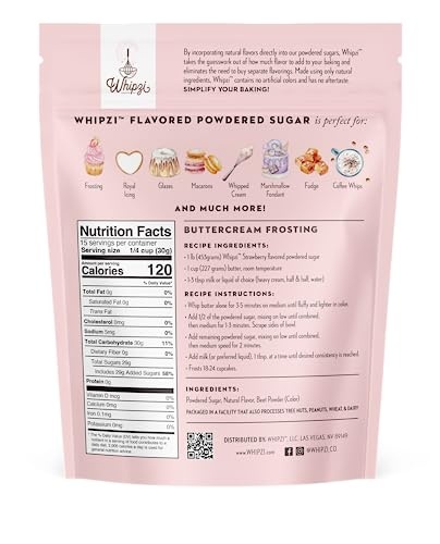 (Pack of 6) Whipzi Powdered Strawberry Sugar 1 lb