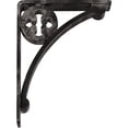 thumbnail image 6 of Ekena Millwork 2"W x 7 1/2"D x 10"H Crawley Wrought Iron Bracket, (Triple center brace), Antiqued Warm Silver, 6 of 10