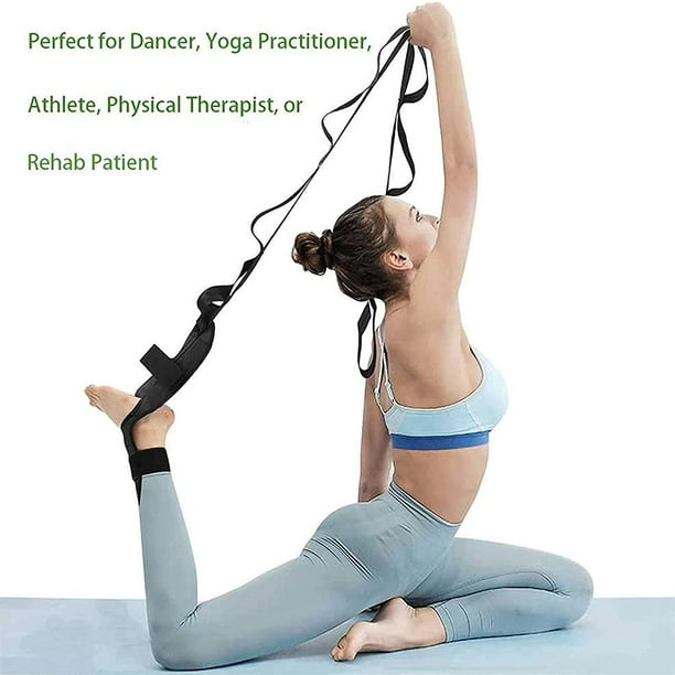 Yoga Stretching Strap Nonelastic Leg Foot Ligament Stretcher Flexibility  Balance Stretch Strap Belt for Dance Workout Pilates Physical Therapy 