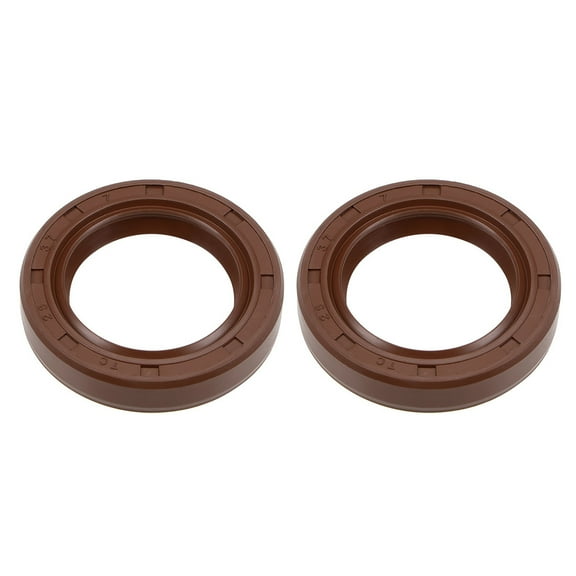 Oil Seal 25mm Inner Dia 37mm OD 7mm Thick Fluorine Rubber Double Lip Sealing 2Pcs