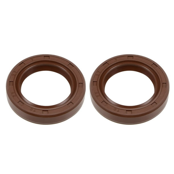 Sello de aceite 25mm Diámetro interior 37mm Diámetro exterior 7mm Grosor Caucho de flúor Doble labio Sellado 2Pcs
