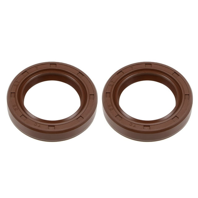 Sello de aceite 25mm Diámetro interior 37mm Diámetro exterior 7mm Grosor Caucho de flúor Doble labio Sellado 2Pcs