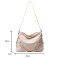 thumbnail image 3 of Bolso bandolera de cuero PU, bolso de hombro sencillo a la moda, regalo de cumpleaños para niña (blanco), 3 of 8