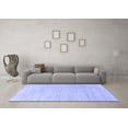 thumbnail image 3 of Ahgly Company Machine Washable Indoor Rectangle Solid Blue Modern Area Rugs, 4' x 6', 3 of 4