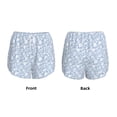 thumbnail image 6 of Goofa Gray White Floral Printed Women 2 in 1 Running Shorts,Quick Dry Athletic Workout Shorts,High Waisted Athletic Shorts with Liner Pockets-Medium, 6 of 9