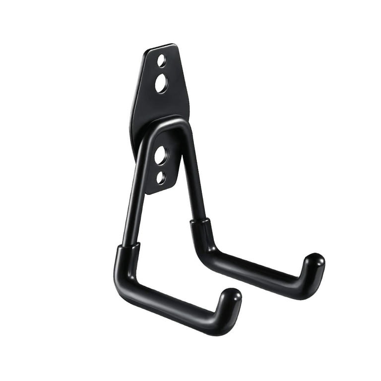 PeerBasics, U Hook, 3 Utility Hook, Metal, PVC Coated, Black, 50 lb  Capacity, Hardware Included 