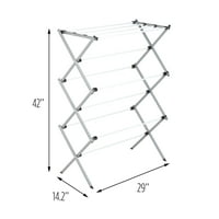 Honey Can Do Heavy-Duty Rustproof Metal Drying Rack, Silver