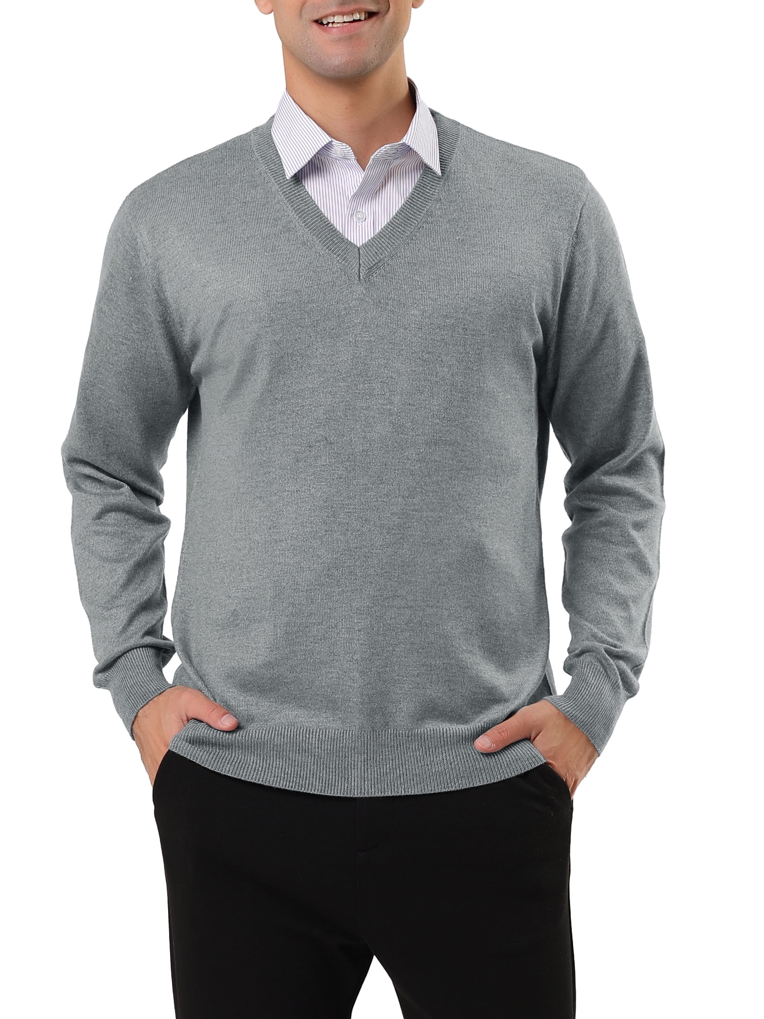 TR Men's Check Rib Sweater with Zip Collar by 9 Crowns Essentials 