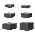 thumbnail image 4 of Abbracc 6 Pcs Cube Acrylique Présentoir pour Figurines d'Action Alimentaire Collection Noir, 4 of 9