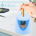 thumbnail image 3 of Spencer Battery Operated Electric Pencil Sharpener, Quick Sharpener Pencil Sharpener for No.2/Color Pencils (6-8mm), Batteries Included, Blue, 3 of 11