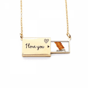 Traditional Singapore Satay Letter Envelope Necklace Pendant Jewelry