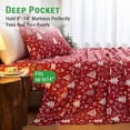 thumbnail image 3 of PC Deep Pocket Queen Sheet Set Fit Breathable Microfiber Soft Queen Size Sheet Set Hotel Style Bed Sheet Set for Women Men Flower, 3 of 9