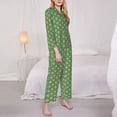 thumbnail image 3 of Goofa 60s and 70s Style Printed Women’s 2 Piece Pajama Set Super,Pajamas Women's Long Sleeve Sleepwear Soft Button Down Loungewear Pjs Lounge Set Nightwear-X-Large, 3 of 9
