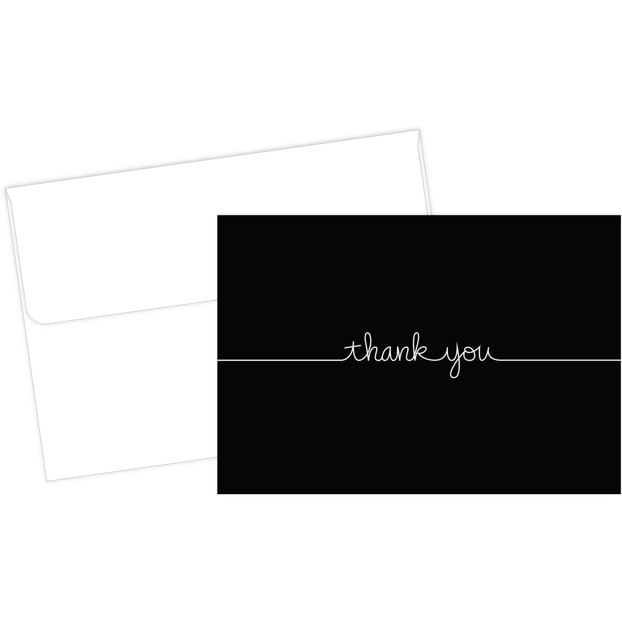 50ct Grace &#39;Thank You&#39; Cards Black