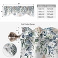 thumbnail image 5 of Green Teal Eucalyptus Tie Up Valance Curtains for Windows, Kitchen Curtains Window Shades, Coastal Summer Starfish Light Filtering Roman Curtain Valances for Bedroom/Bathroom/Cafe 54"x18", 5 of 9