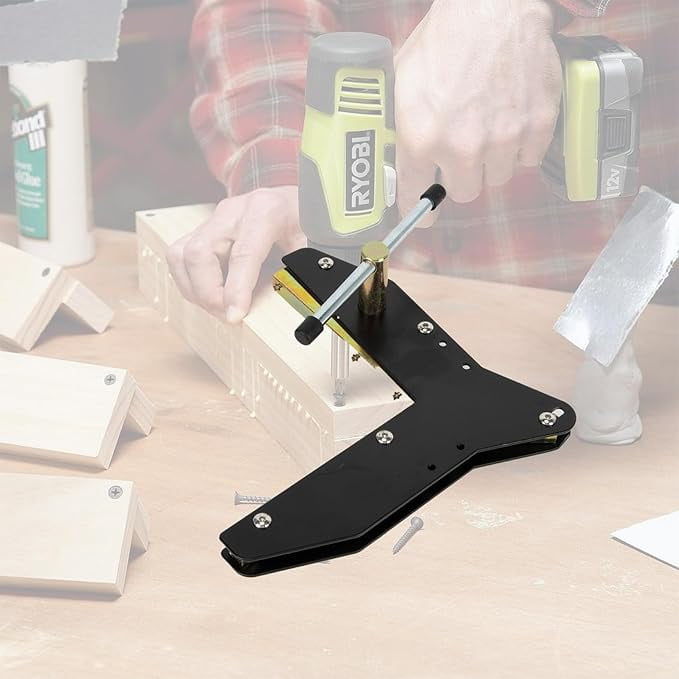 Miter Clamps For Woodworking – PSLER Miter Clamp Right Angle Clamp for Cabinet Making Tools, Framing Tools, Window & Door Casing, Picture Frames