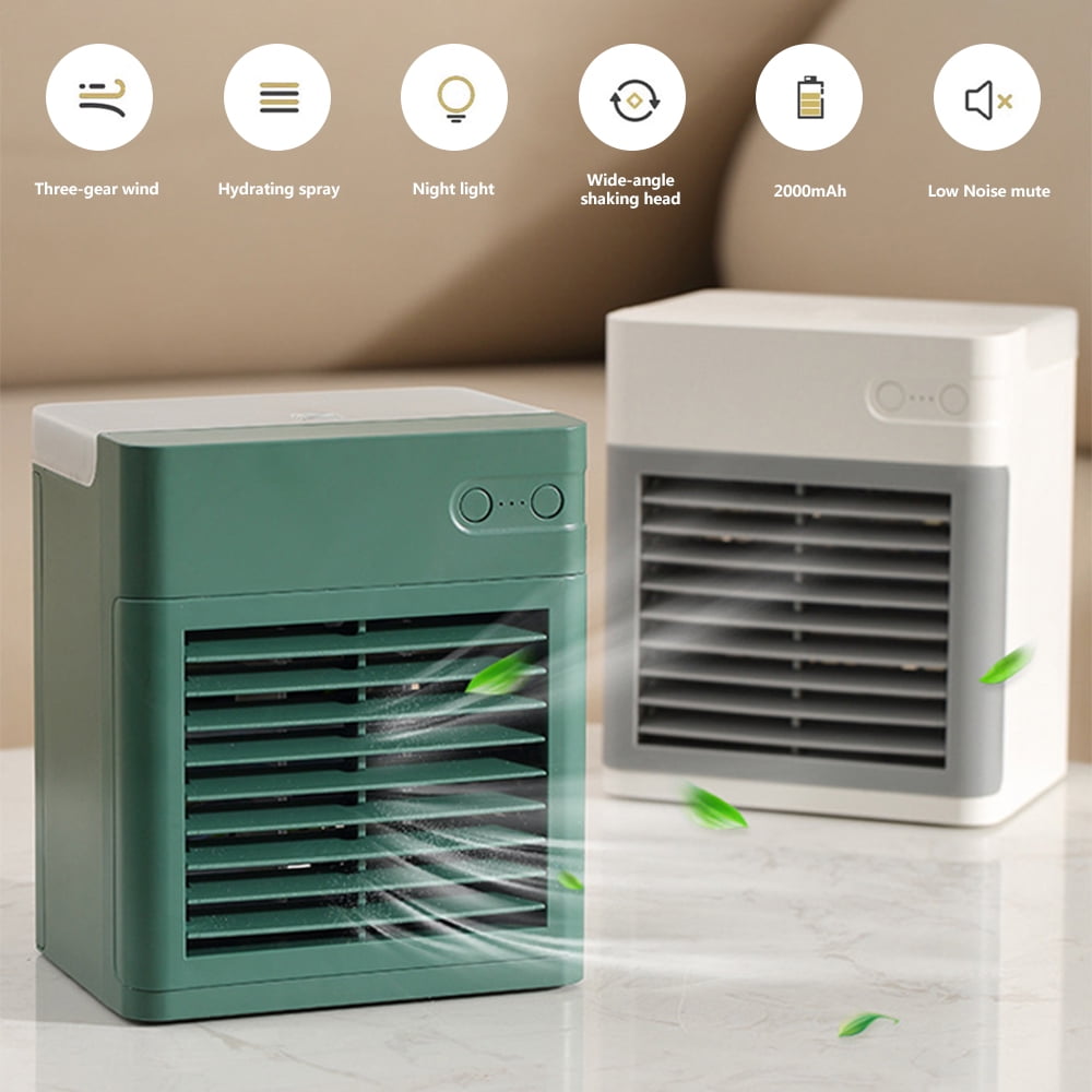 USB Air Conditioner Fan, 3 Speed Air Cooler Fan, 2 In 1 Mini Water