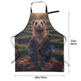 thumbnail image 2 of Cauagu Garden Meditating Weasel Aprons with Pockets,Waterproof Apron for Women,Kitchen Cooking Apron Adjustable Bib Aprons Chef Apron for Cooking,Drawing,Crafting, 2 of 8