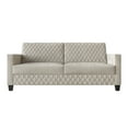 thumbnail image 3 of Castle Place Modern Luxe Velevet Diamond Tufted Upholstered Sofa, Beige, 3 of 8
