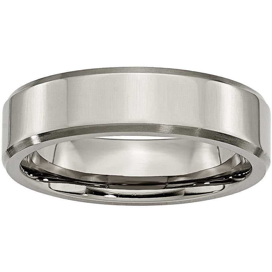 Size 7 Jay Seiler Titanium Grooved Yellow IP-Plated 8mm Brushed /& Polished Band Titanium